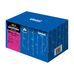 ULD-B3010-200/TWK MULTI IP67 Бахрома светодиодная с эффектом мерцания, 3м. Соединяемая. 200 светодиодов. Разноцветный свет. Провод белый. TM Uniel. - Volpe фото 9