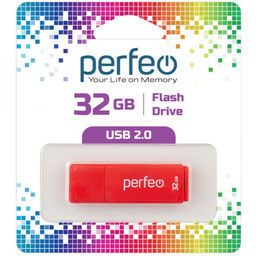 Флеш-накопитель 32Гб "Perfeo C04" Red