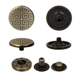 Кнопка Micron JK 005 металл нержавеющий сплав d 15 мм 36 шт. №12 шлифованная бронза