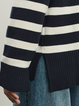 Джемпер на молнии в полоску / Zarina  фото 8