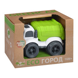 Эко-машинка 10 см, городская тех., бело-зеленая - Кнр фото 5