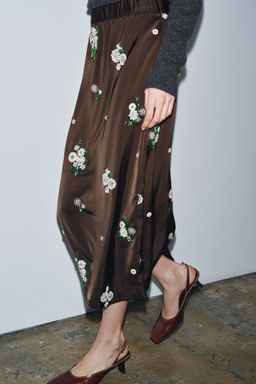 ZW COLLECTION LIMITED EDITION SEQUIN EMBROIDERED SKIRT - Zara фото 8