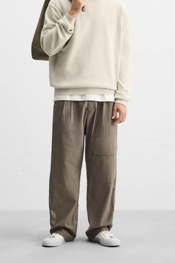 TEXTURED TROUSERS WITH PLEATS - Zara фото 2