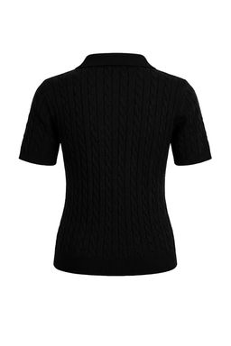 Siyah At Nak?sl? Polo Yaka Sac Orgu Triko Bluz TWOSS26BZ00163 - Trendyolmilla фото 2