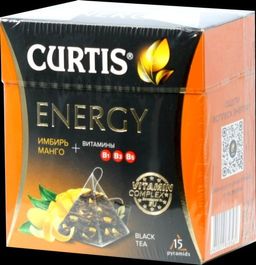 CURTIS. Energy tea (пирамидки) карт.пачка, 15 пак.