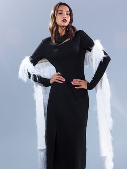 Платье женское макси в черном цвете