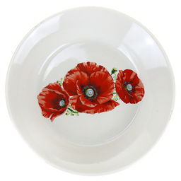 Блюдце-тазик фарфоровое Маки д140мм, h30мм (Россия)