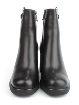 04-M3-2271 BLACK Ботильоны зимние женские (натуральная кожа, натуральный мех)