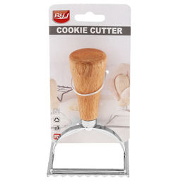 Штамп металлический для пельменей Квадрат 7х7см h10см, деревянная ручка, на картоне (Китай) - Домашняя мода фото 6