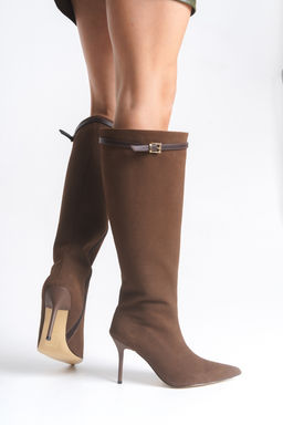 Siyah Kemer Detayl? Ince Topuklu Kad?n cizme TAKAW26CZ00036 - Trendyolmilla фото 7