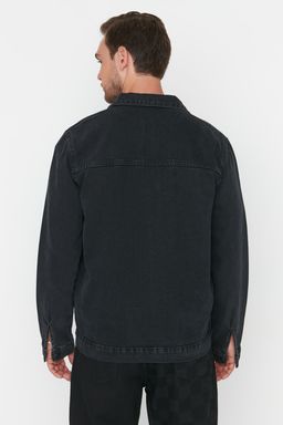 TRENDYOL MAN Antrasit Regular Fit Nervurlu Denim Kot Ceket TMNSS21CE0169 - Trendyolmilla фото 4