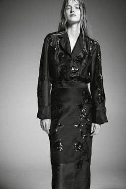 Falda de organza con lentejuelas - H&m фото 3