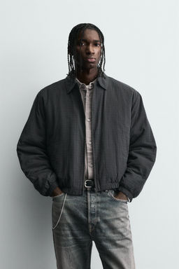 TEXTURED QUILTED JACKET - Zara фото 2