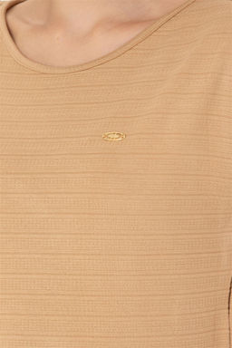 Женская футболка светло-коричневого цвета с круглым вырезом Неожиданная скидка в корзине - U.s. polo assn фото 7