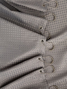 Шторка для ванной 180x200 серый полиэстер - Denastia фото 2