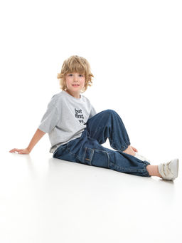 Джинсы карго 33-7655 синий - Mini maxi фото 24