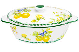 Жюльенница-кокотница 250 мл 16*10*8 см Лимоны с крышкой, NEW BONE CHINA - Elan gallery фото 4