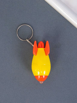 Цена за 12 шт. Фонарик брелок для ключей на кольце Ракета, LR41?3 шт., 2.7?2.7?5 см, МИКС