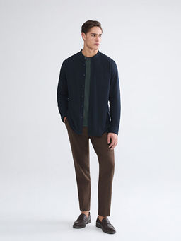 Regular Fit Hakim Yaka Uzun Kollu Erkek G?mlek