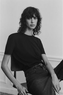 CROPPED STRETCH T-SHIRT - Zara фото 8