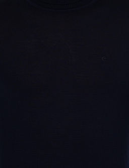 Базовый трикотажный свитер с водолазкой узкого кроя темно-синего цвета - Cacharel фото 6