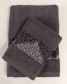Махровое полотенце Грезы-графит 70*140 см. хлопок 100% - Лен поволжья фото 2