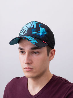 Бейсболка DJINNS арт. HFT Funksobrother (черный / голубой)