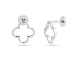 Серьги из серебра без вставки, Ю-25033р