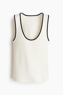 Camiseta sin mangas en algod?n acanalado - H&m фото 3