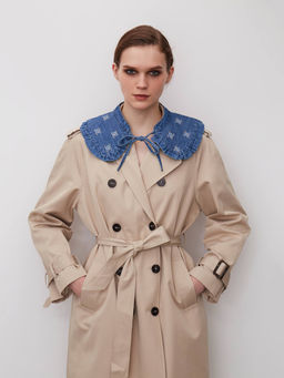 Синий джинсовый воротник с вышивкой - Incity фото 2