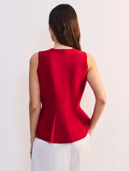 Приталенный жилет с баской ZR2605023308-70 / Zarina