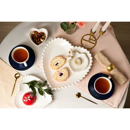 Тарелка Magistro Сердце, d=30 см, фарфор, белая