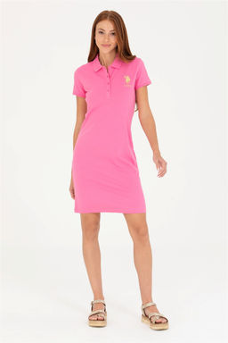 Женское розовое вязаное платье - U.s. polo assn фото 10