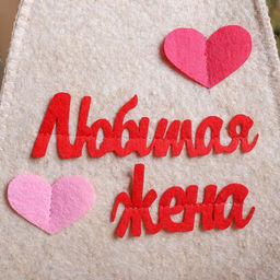 Шапка для бани Любимая жена с аппликацией - Simaland фото 6