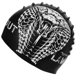 Шапочка для плавания взрослая ONLYTOP Outlaw, силиконовая, обхват 54-60 см