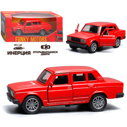 Красная инерционная машинка вид I die-cast , 1:32