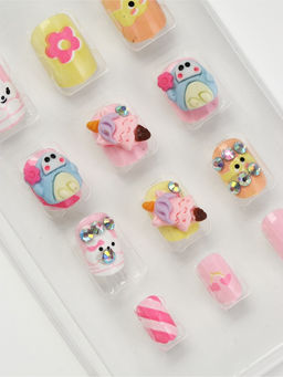 Детские накладные ногти «Котик», 12 шт.