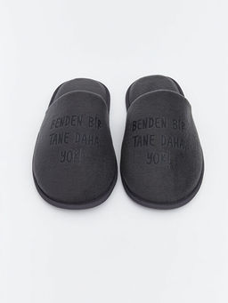 Slogan Bask?l? Erkek Ev Terli?i