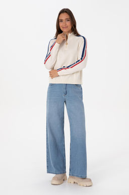 Kad_n Krem V Yaka Fermuarl_ Kazak - U.s. polo assn фото 4