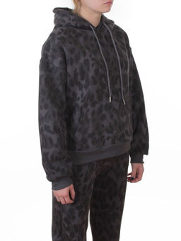 868-6 DK. GRAY/LEOPARD Костюм спортивный зимний женский (95% хлопок, 5% полиэстер)