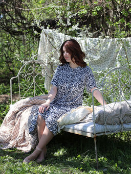 Белорусское платье-рубашка из хлопка летнее - Almond фото 2