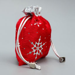 Цена за 5 шт. Мешочек подарочный плюш Чудо, снежикни, тиснение, 10 х 12 см +/- 1.5 см - Дарите счастье фото 8