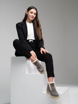 Ботинки EDART 307.florida be. серый замок замша/шерсть - Ed'art фото 7