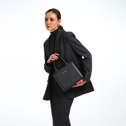 Сумка женская тоут TEXTURA на молнии, 22×11×22 см, серая