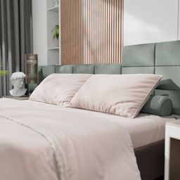 Постельное бельё Этель 2сп Tencel 180*210см, 220*245см, 50*70см-2шт, цвет бежевый  фото 2
