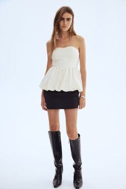 Vestido bandeau con peplum - H&m фото 2