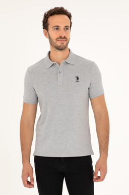 U. S. Polo Assn / Мужская серая меланжевая базовая футболка