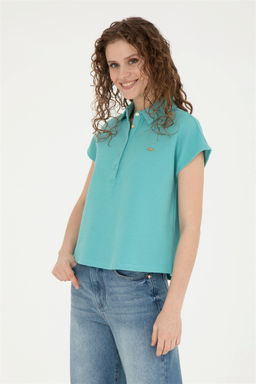 Женская мятная футболка