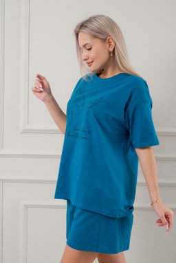 Пижама женская из кулирки Дива бирюза - Амадэль фото 4