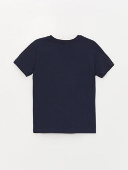 Bisiklet Yaka Bask?l? K?sa Kollu Erkek ?ocuk Ti??rt - Waikiki фото 2